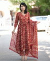 Maroon Colour Rayon Printed Kurti With Pant Dupatta Wholesale Market In Surat Aaradhna 2037
